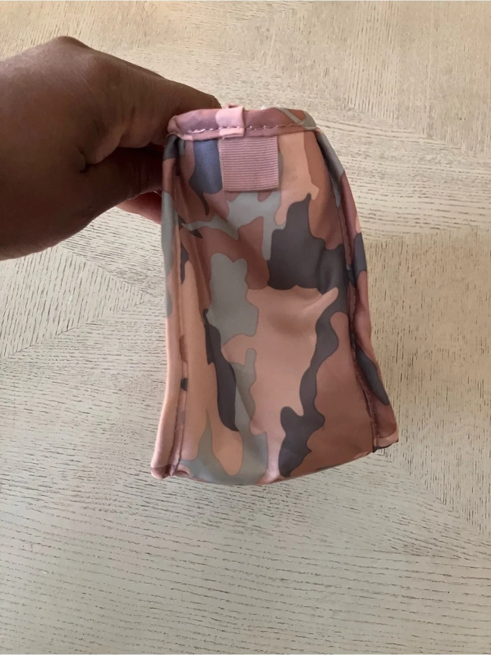 lug Parasail Pink Camo Nylon Cosmetic Bag with Front Zip